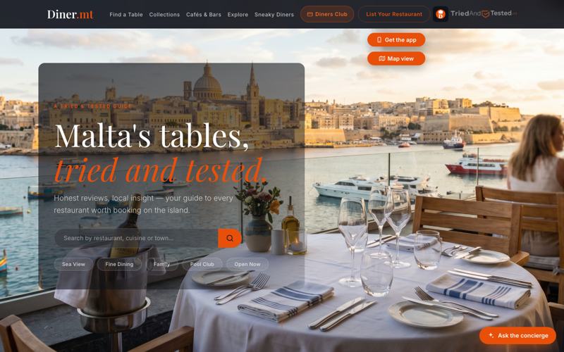 Diner.mt homepage